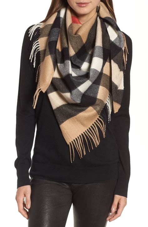 burberry triangle cashmere scarf|Burberry check cashmere scarf sale.